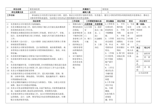 中材科技岗位描述