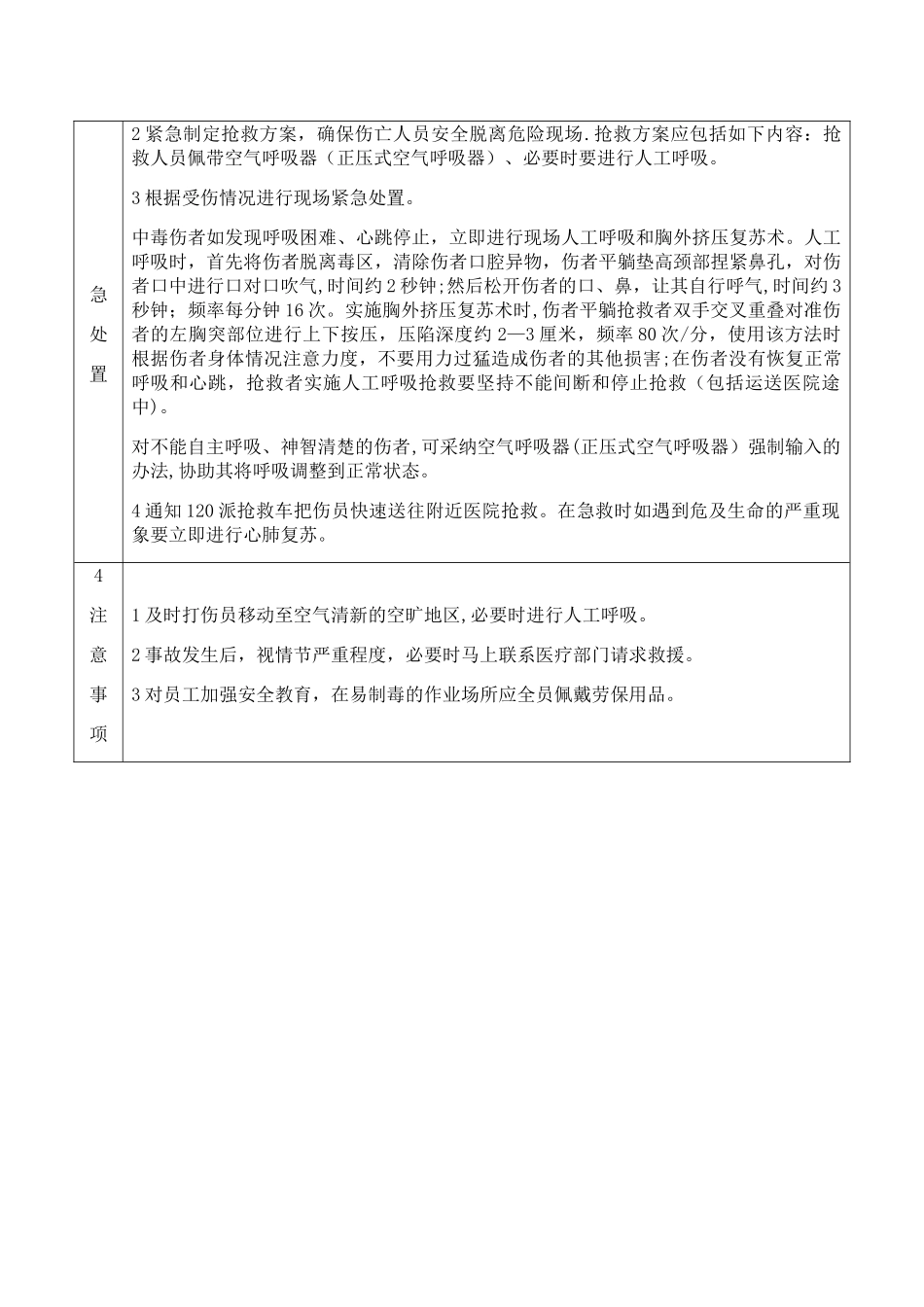 中毒与窒息现场处置方案_第2页
