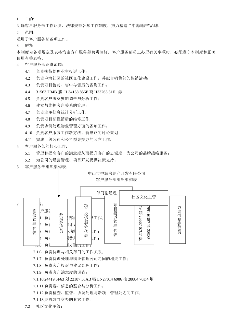 中海地产客户服务部管理制度_第3页