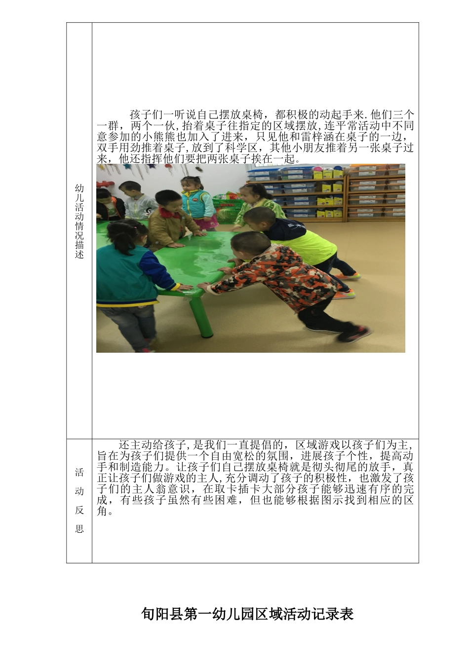中班区域活动记录表_第3页