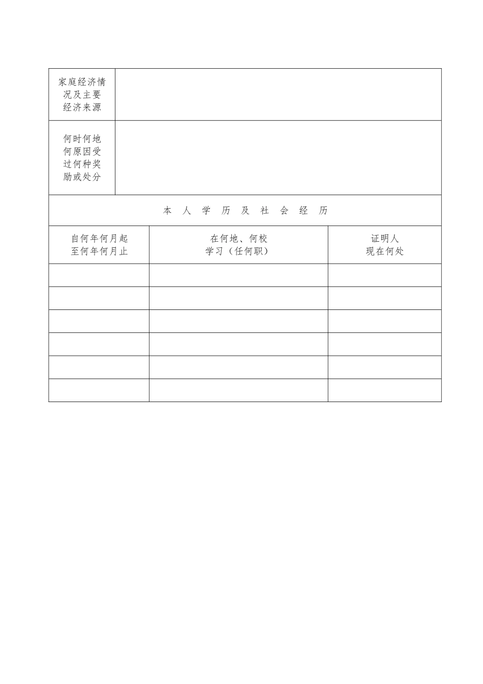 中等职业学校毕业生登记表_第2页