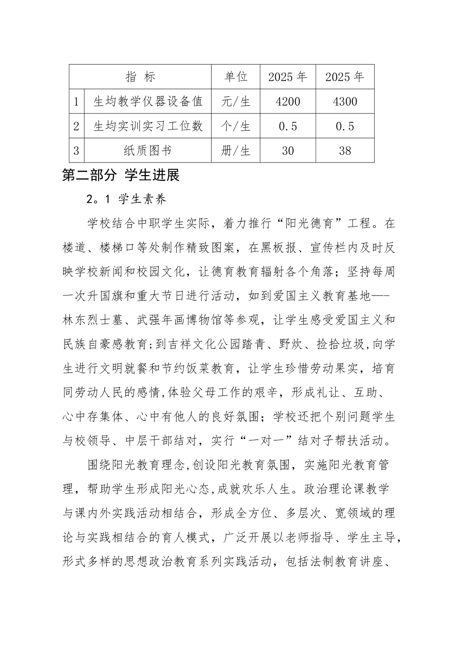 中等职业教育质量年度报告_第3页