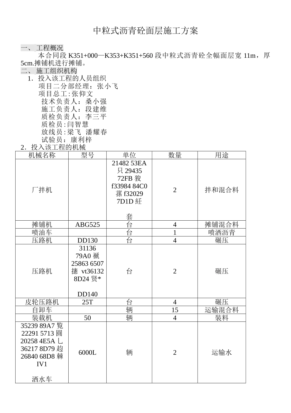 中粒式沥青混凝土下面层施工方案_第1页