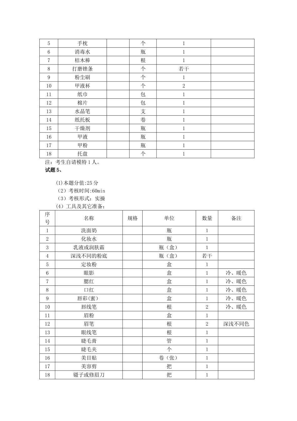 中级美容师操作技能考核考生准备_第3页