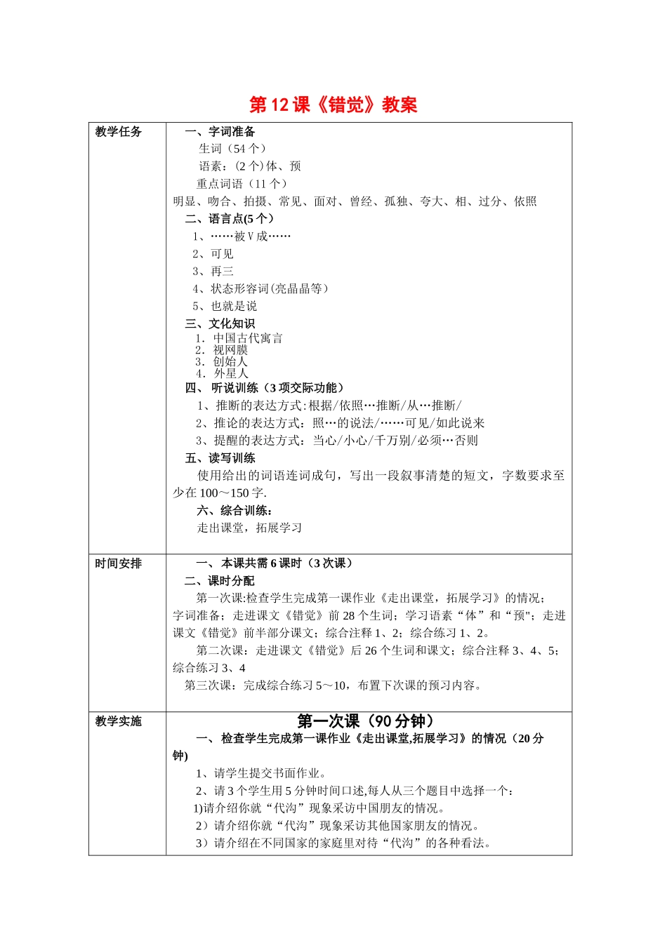 中级综合Ⅱ.第12课-《错觉》教案_第1页