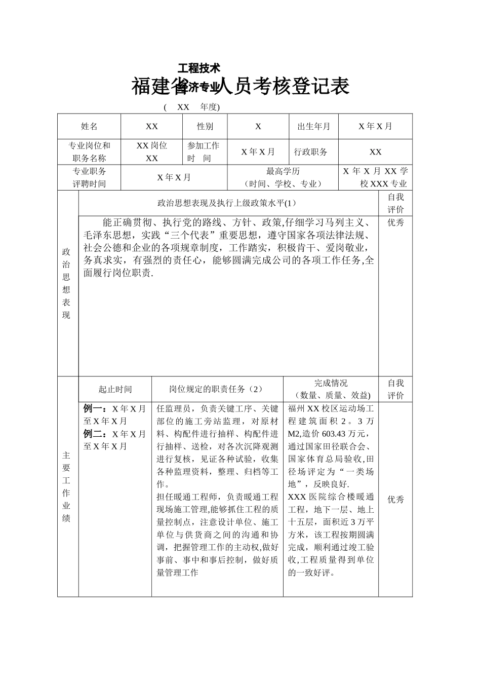 中级职称年度考核表_第1页