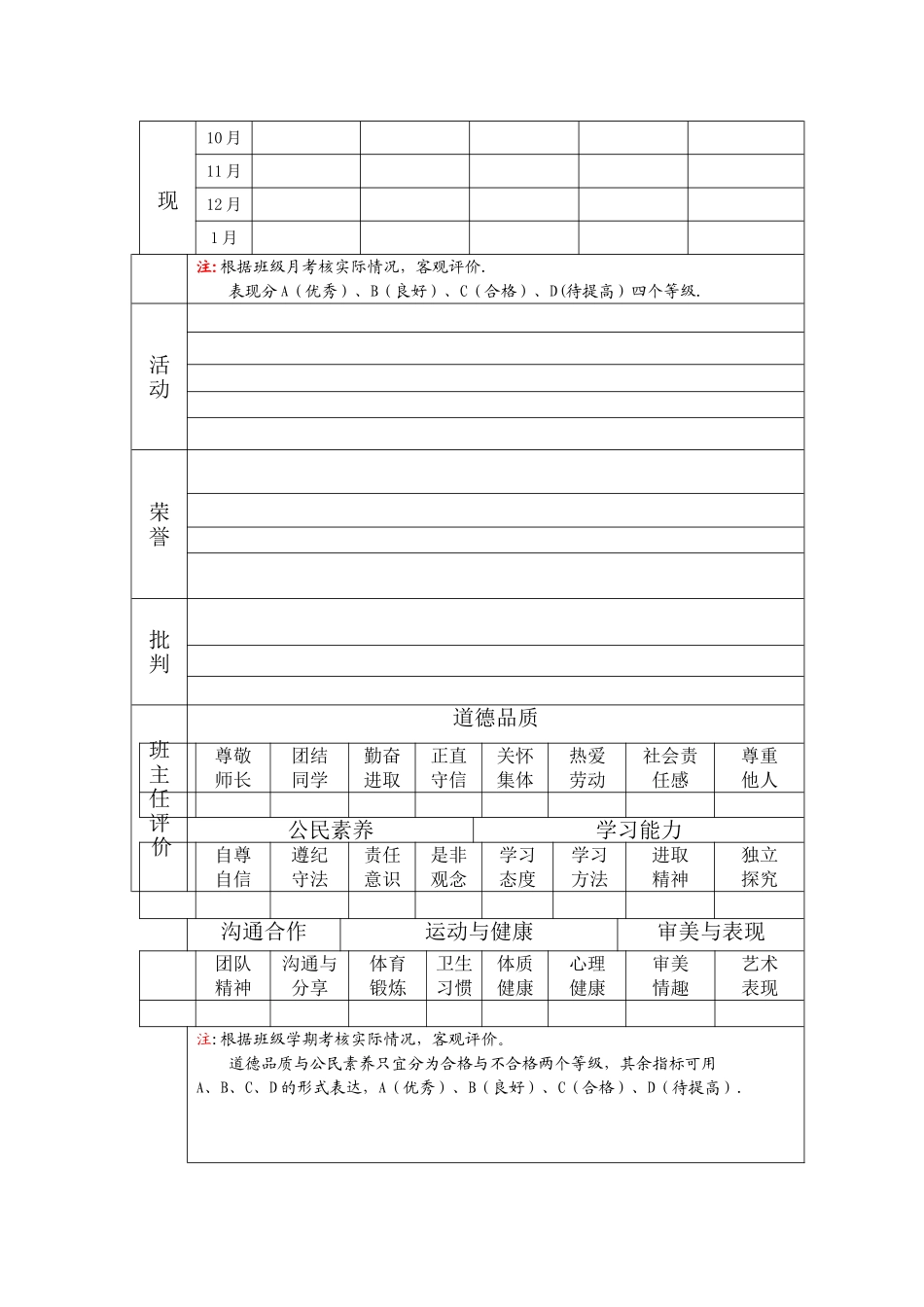 中职生成长记录手册_第3页