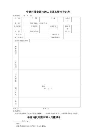 中脉科技集团人力资源管理图表1