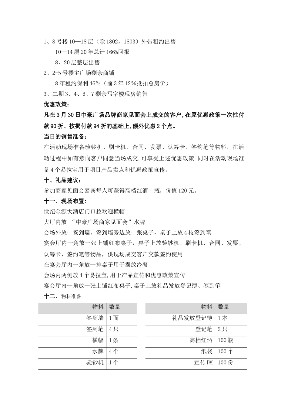 中豪广场3月30日品牌商家见面会活动方案_第3页