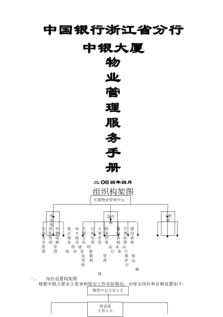 中银大厦物业管理服务工作手册
