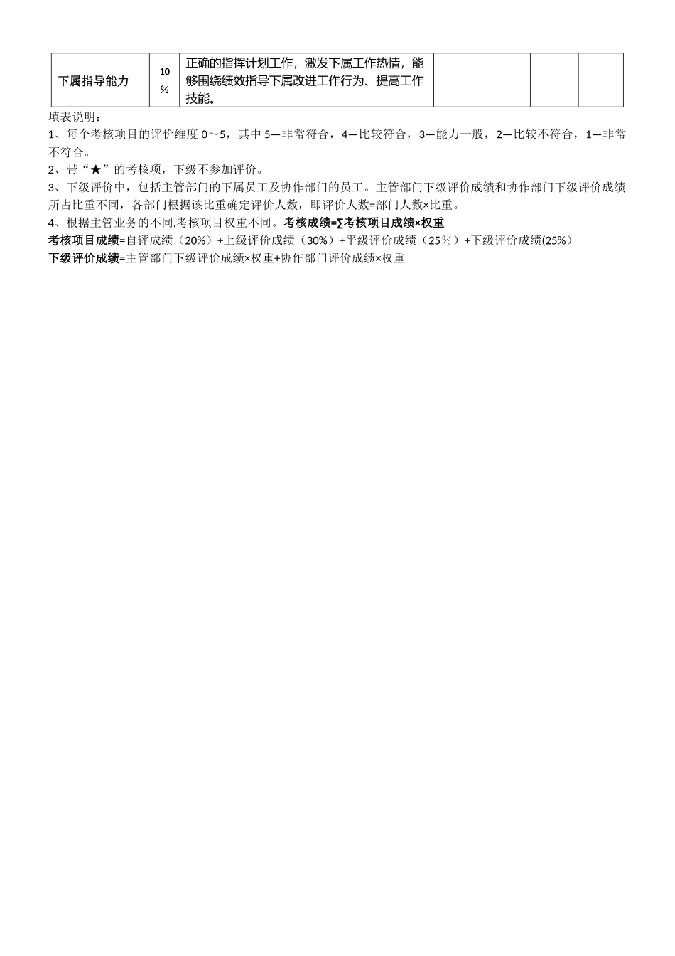 中高管人员360度考核表_第2页