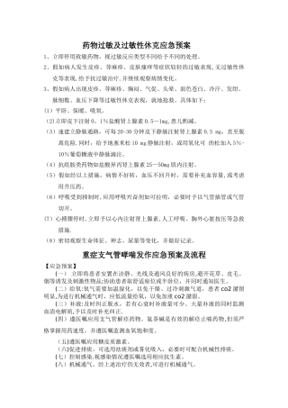 临床内科应急预案及流程