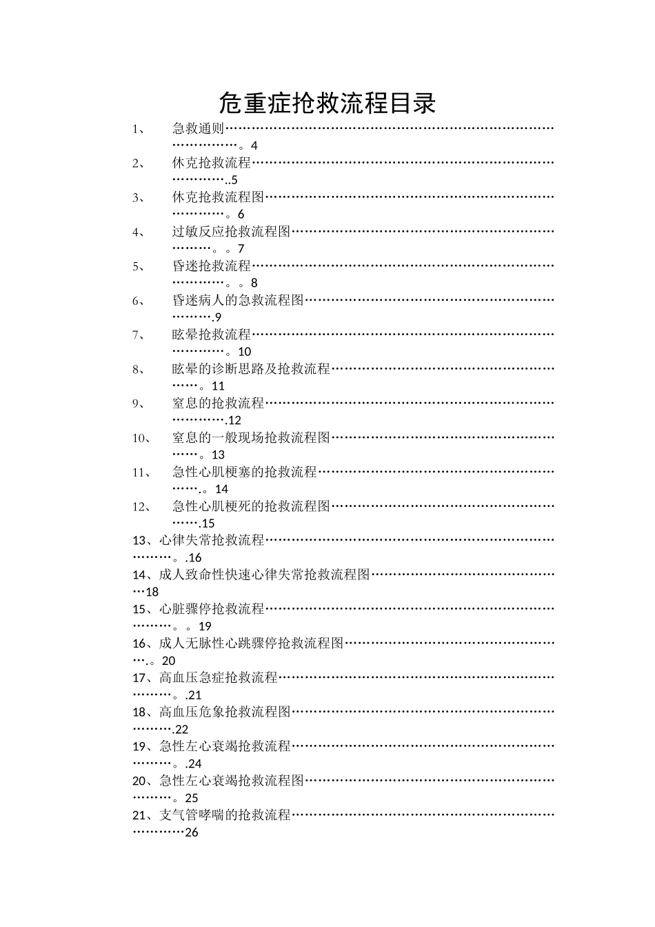 临床各科急救流程图90349_第1页