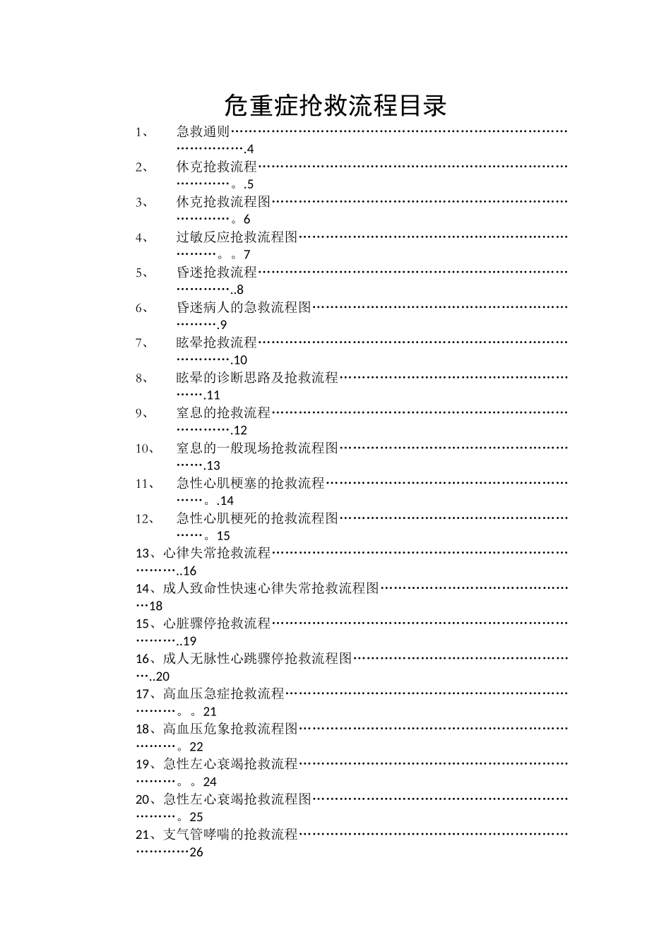 临床各科急救流程图89420_第1页