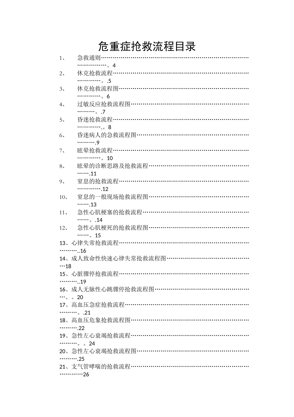 临床各科急救流程图13093_第1页