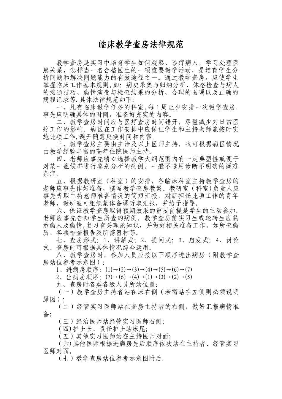 临床教学查房规范_第1页