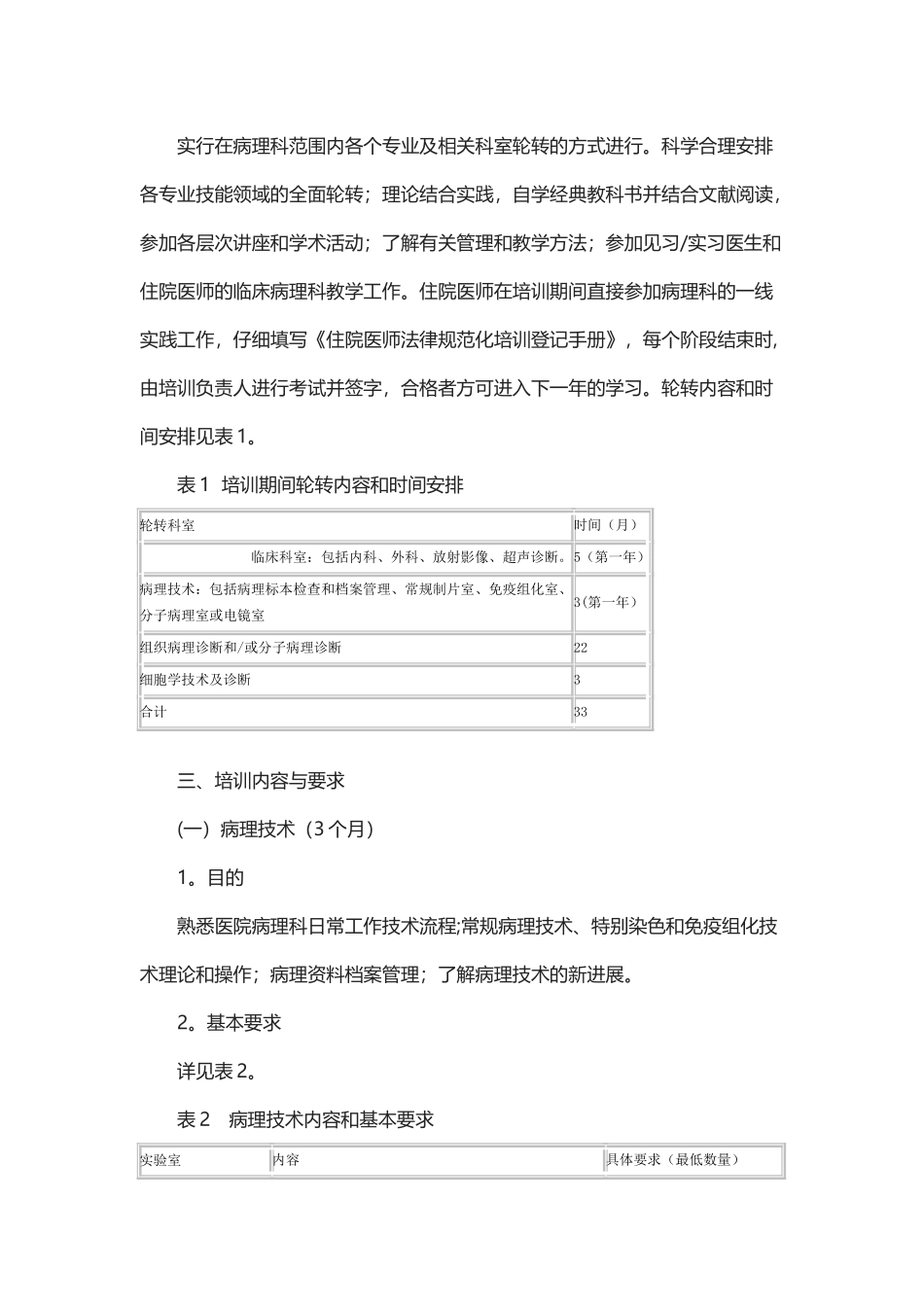 临床病理科住院医师规范化培训标准细则_第2页