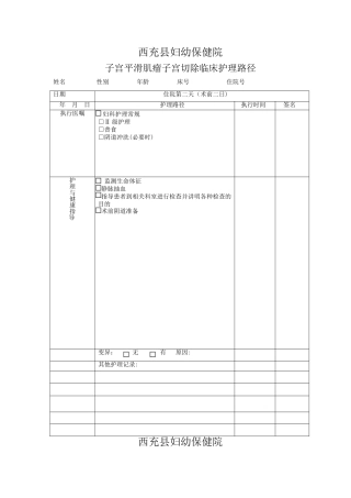 临床路径护理篇