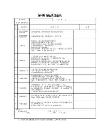 临时用电验收记录表31159