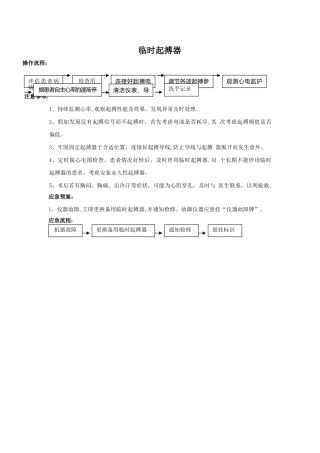 临时起搏器操作流程-注意事项-应急预案-流程