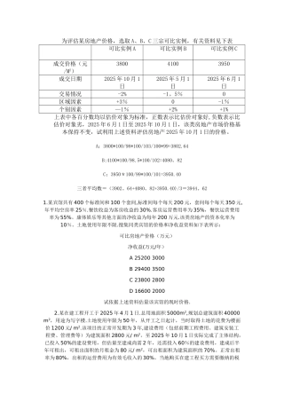 为评估某房地产价格