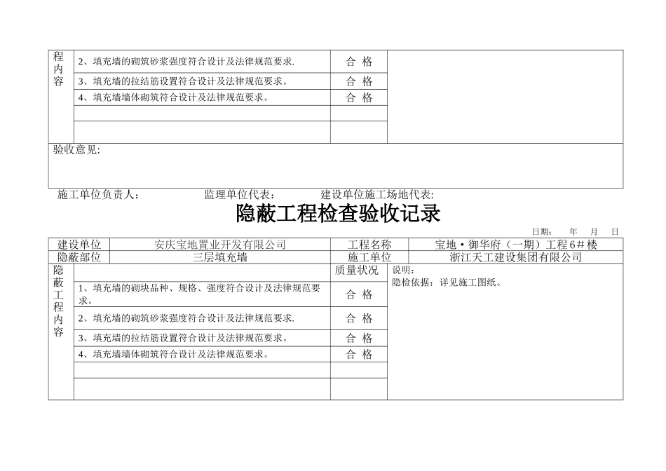 主体填充墙隐蔽工程检查验收记录_第2页