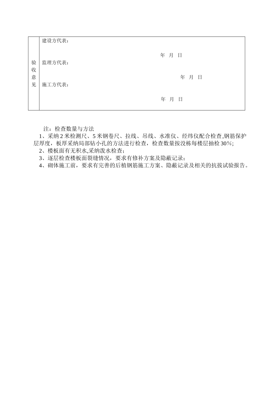 主体结构外观及尺寸偏差检查记录表_第2页