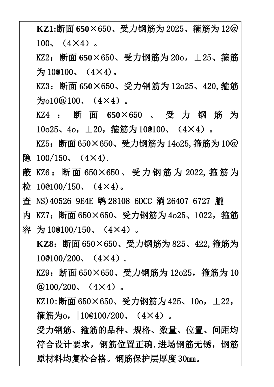 主体隐蔽工程验收记录_第2页