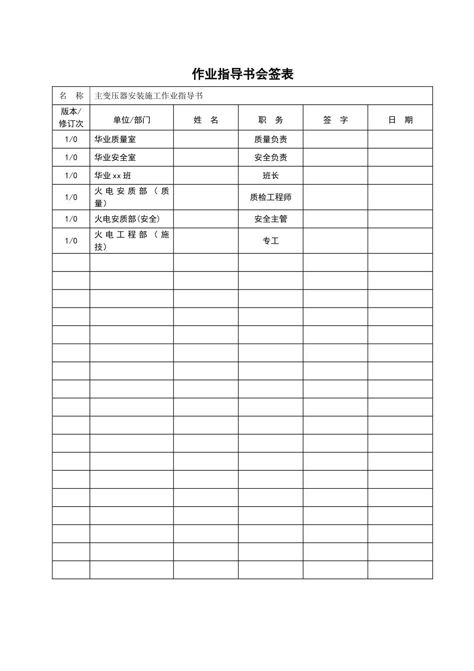 主变压器安装作业指导书_第2页
