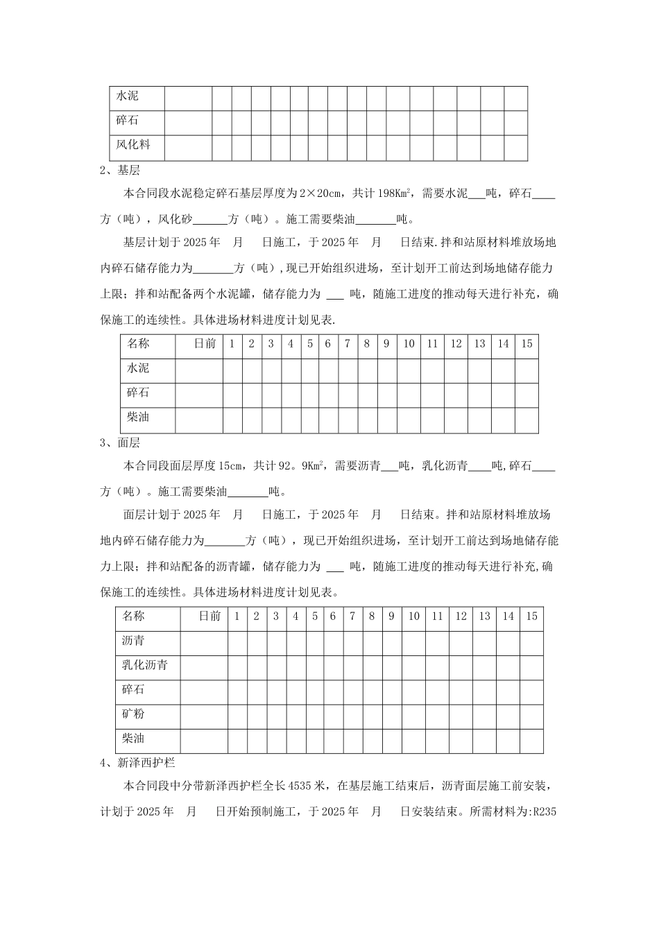 主要材料进场计划_第2页
