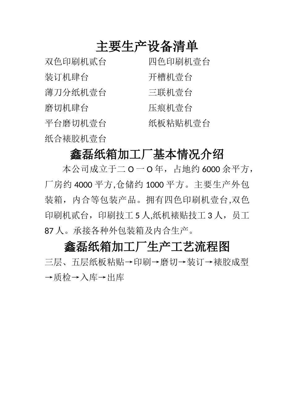 主要生产设备清单_第1页