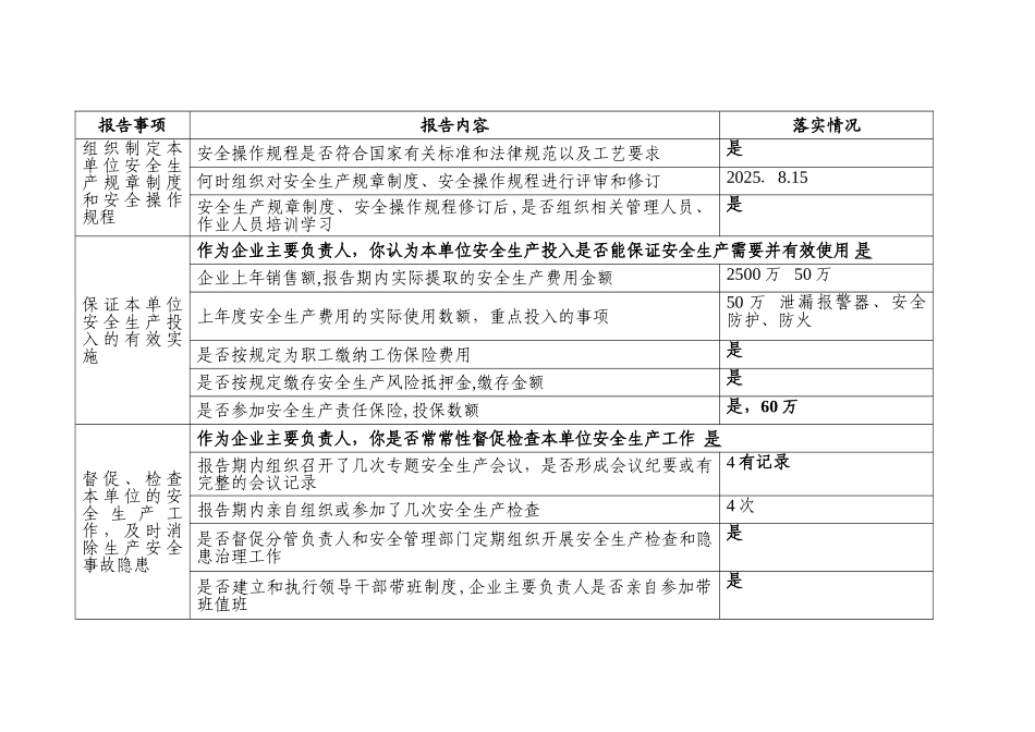 主要负责人安全生产履职情况报告表2025_第3页