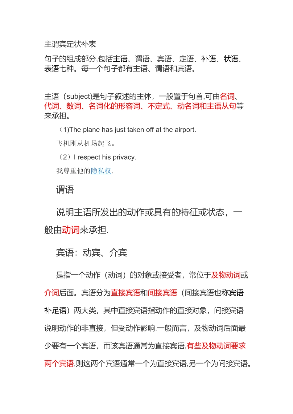 主谓宾定状补表_第1页