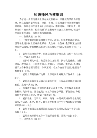 乌尔科中心小学师德师风考核细则