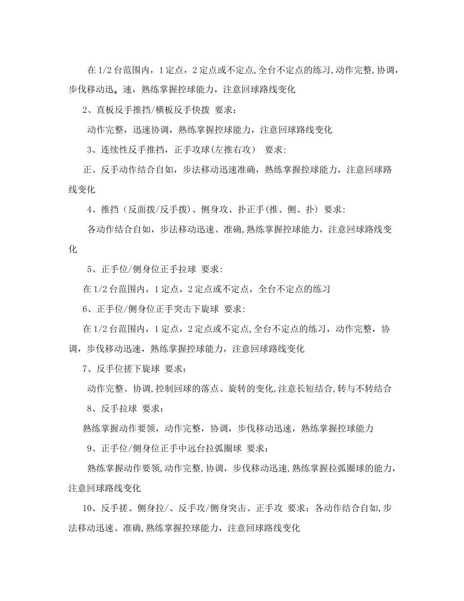 乒乓球培训计划_第3页