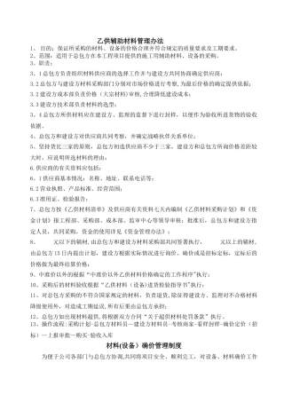 乙供材料管理办法