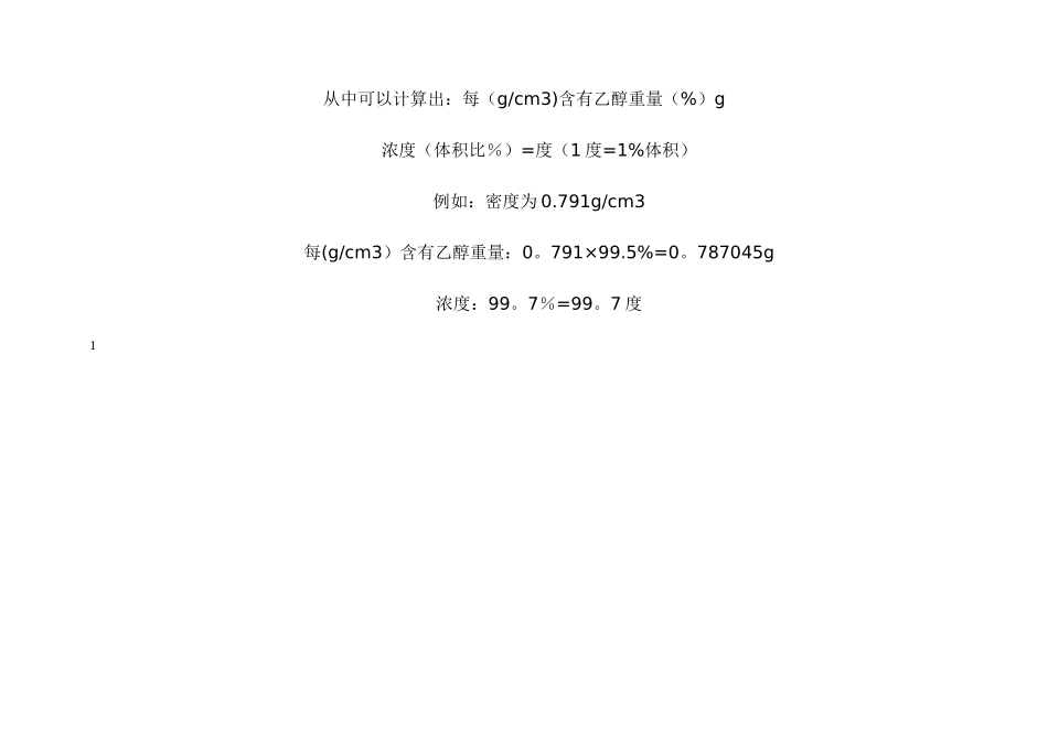 乙醇含醇量与密度、温度对照表_第3页