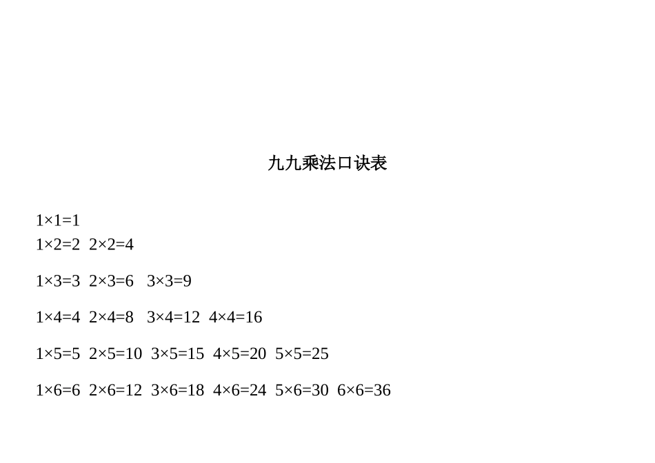 九九乘法口诀表_第3页