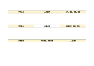 九宫格年度计划表模板
