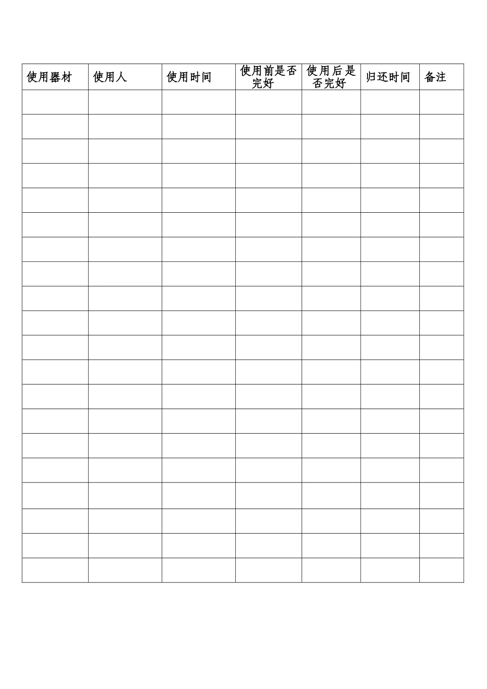 乡村少年宫器材使用登记表_第2页