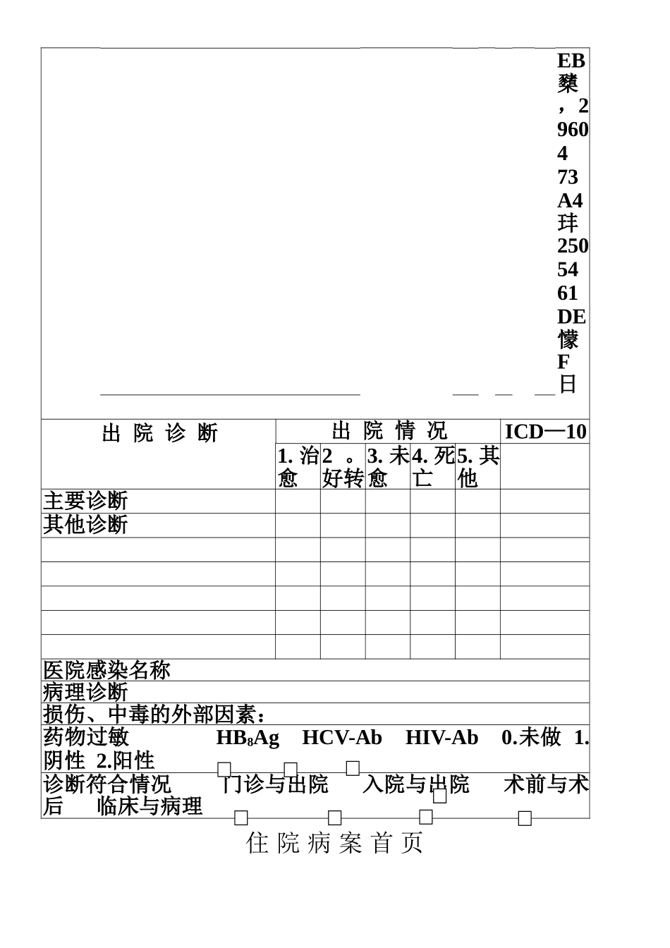 乡镇卫生院住院病案首页_第3页