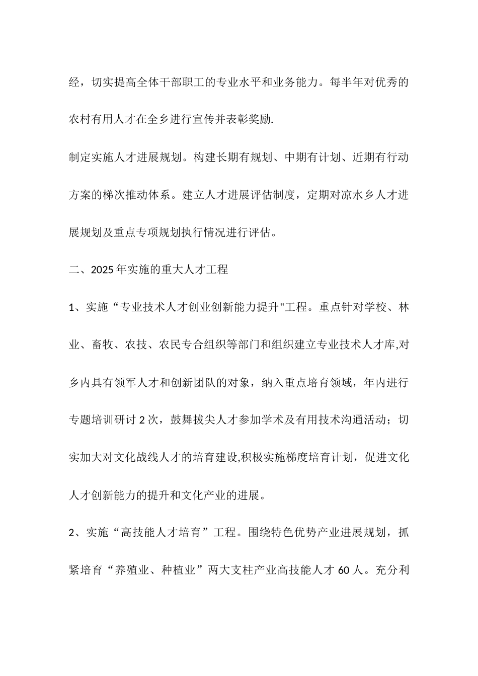 乡镇年度人才工作计划_第2页