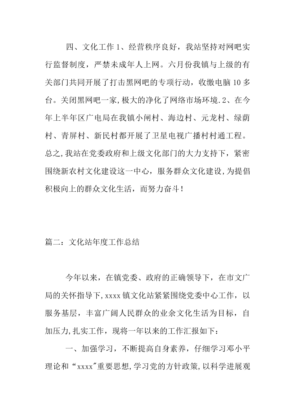 乡镇文化站工作总结_第2页