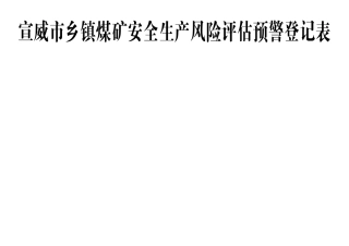 乡镇煤矿安全生产风险评估预警登记表