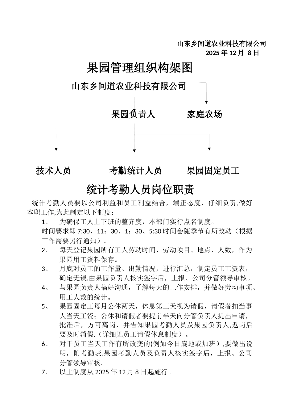 乡间道生态园管理人员岗位责任制_第2页