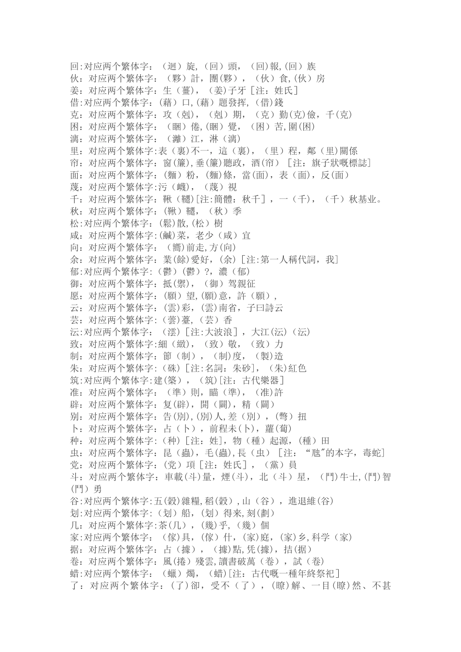 书法人必藏简繁体字对照表_第3页