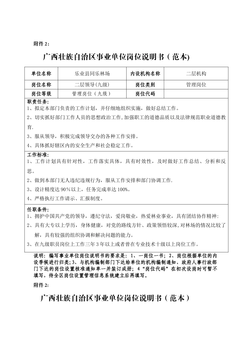 事业单位专业技术岗位说明书-_第1页