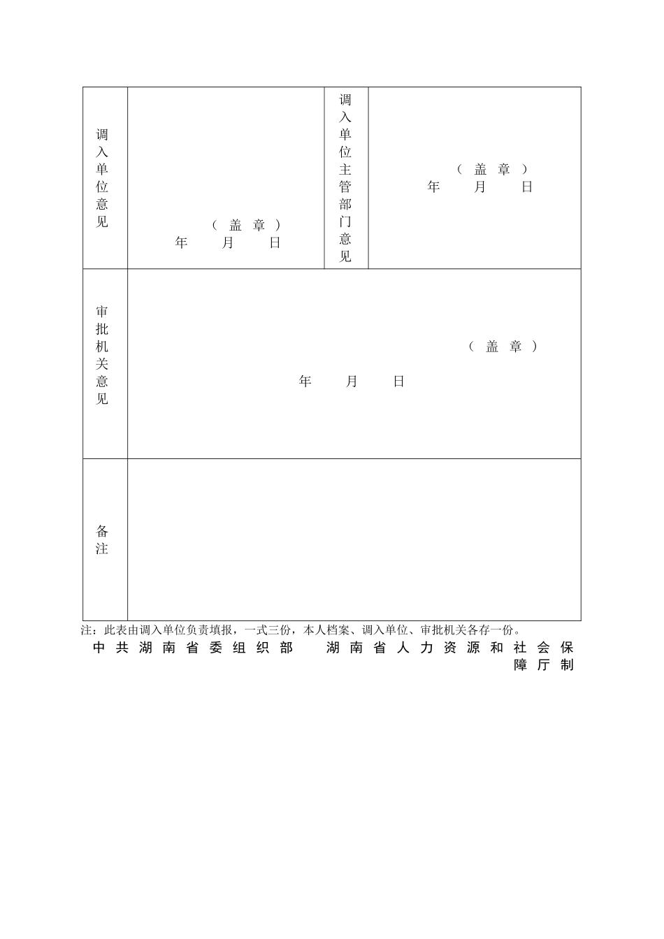 事业单位工作人员流动调配审批表_第3页