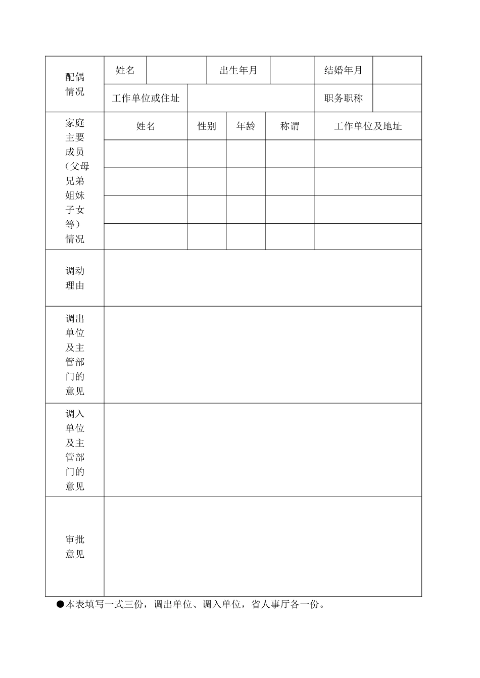 事业单位工作人员调动审批表_第2页