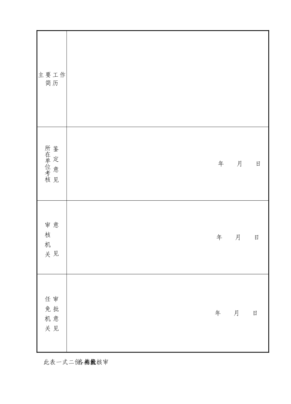 事业单位工作人员转正定级审批表17262_第2页